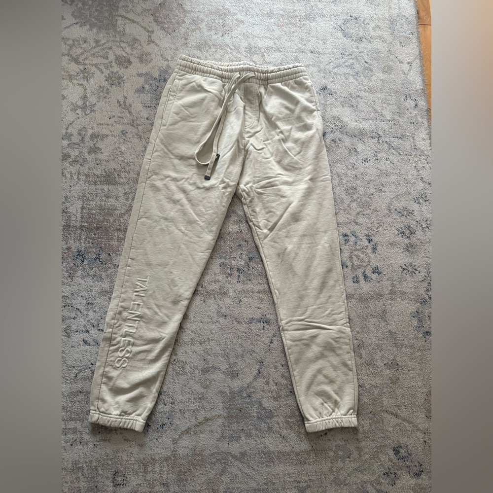 Talentless Premium Heavyweight Joggers – Beige/Bone – Size L– BRAND NEW